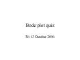 Bode plot quiz