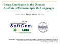 Using Ontologies in the Domain Analysis of DomainSpecific Languages