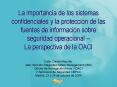 La importancia de los sistemas confidenciales y la proteccin de las fuentes de informacin sobre segu