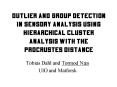 Outlier and Group detection in Sensory Analysis using Hierarchical Cluster Analysis with the Procrus