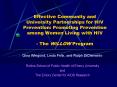 Effective Community and University Partnerships for HIV Prevention: Promoting Prevention among Women