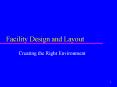 Facility Design and Layout