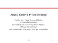 Arsenic Removal by Ion Exchange