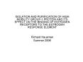 ISOLATION AND PURIFICATION OF HIGH MOBILITY GROUP-1 PROTEIN AND ITS EFFECT ON THE BINDING OF ESTROGEN RECEPTORS TO THE ESTROGEN RESPONSE ELEMENT