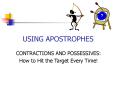 Using Apostrophes