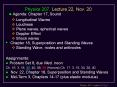 Physics 207, Lecture 22, Nov. 20