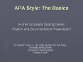APA Style: The Basics