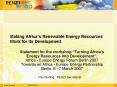 Making Africas Renewable Energy Resources Work for its Development
