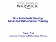 How Individuals Develop Advanced Mathematical Thinking