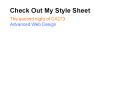 Check Out My Style Sheet