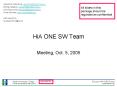 HiA ONE SW Team