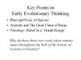 Key Points in Early Evolutionary Thinking