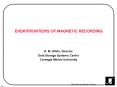 EHDRFRONTIERS OF MAGNETIC RECORDING