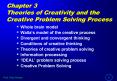 Chapter 3 Theories of Creativity and the Creative Problem Solving Process