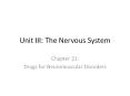 Unit III: The Nervous System