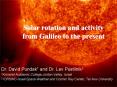 Solar rotation and activity from Galileo to the present