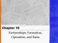 Partnerships: Formation,