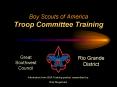 Boy Scouts of America Troop Committee Training
