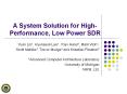 A System Solution for High Performance, Low Power SDR
