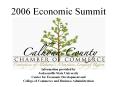 Information provided by Jacksonville State University Center for Economic Development and College of Commerce and Business Administration
