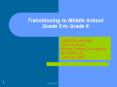 Transitioning to Middle School Grade 5 to Grade 6