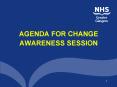 AGENDA FOR CHANGE