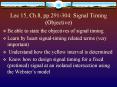 Lec 15, Ch.8, pp.291304: Signal Timing Objective