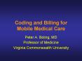 Coding and Billing for Mobile Medical Care