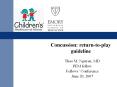 Concussion: return-to-play guideline