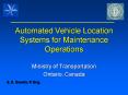 Automated Vehicle Location Systems for Maintenance Operations