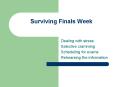 Surviving Finals Week