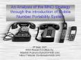 An Analysis of the MNO Strategy through the introduction of Mobile Number Portability System