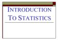 INTRODUCTION TO STATISTICS