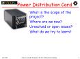 Power Distribution Card