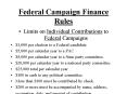 Federal Campaign Finance Rules