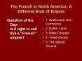 The French in North America: A Different Kind of Empire
