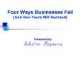 Four Ways Businesses Fail And How Yours Will Succeed