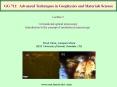 GG 711: Advanced Techniques in Geophysics and Materials Science