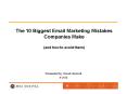 The 10 Biggest Email Marketing Mistakes Companies Make and how to avoid them