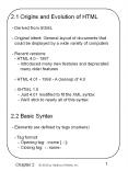 2.1 Origins and Evolution of HTML