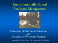Environmentally Sound Turfgrass Management
