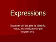 Expressions