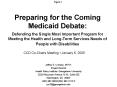 Preparing for the Coming Medicaid Debate: Defending the Single Most Important Program for Meeting th
