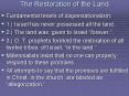 The Restoration of the Land