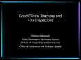 Good Clinical Practices and FDA Inspections