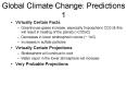 Global Climate Change: Predictions 1