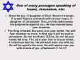 One of many passages speaking of Israel, Jerusalem, etc.