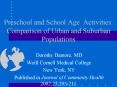 Preschool and School Age Activities: Comparison of Urban and Suburban Populations