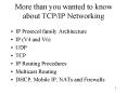 More than you wanted to know about TCPIP Networking