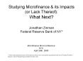 Studying Microfinance